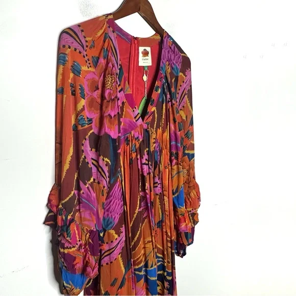 Farm Rio Vintage Wave Maxi Dress Small NWT - Picture 7 of 16